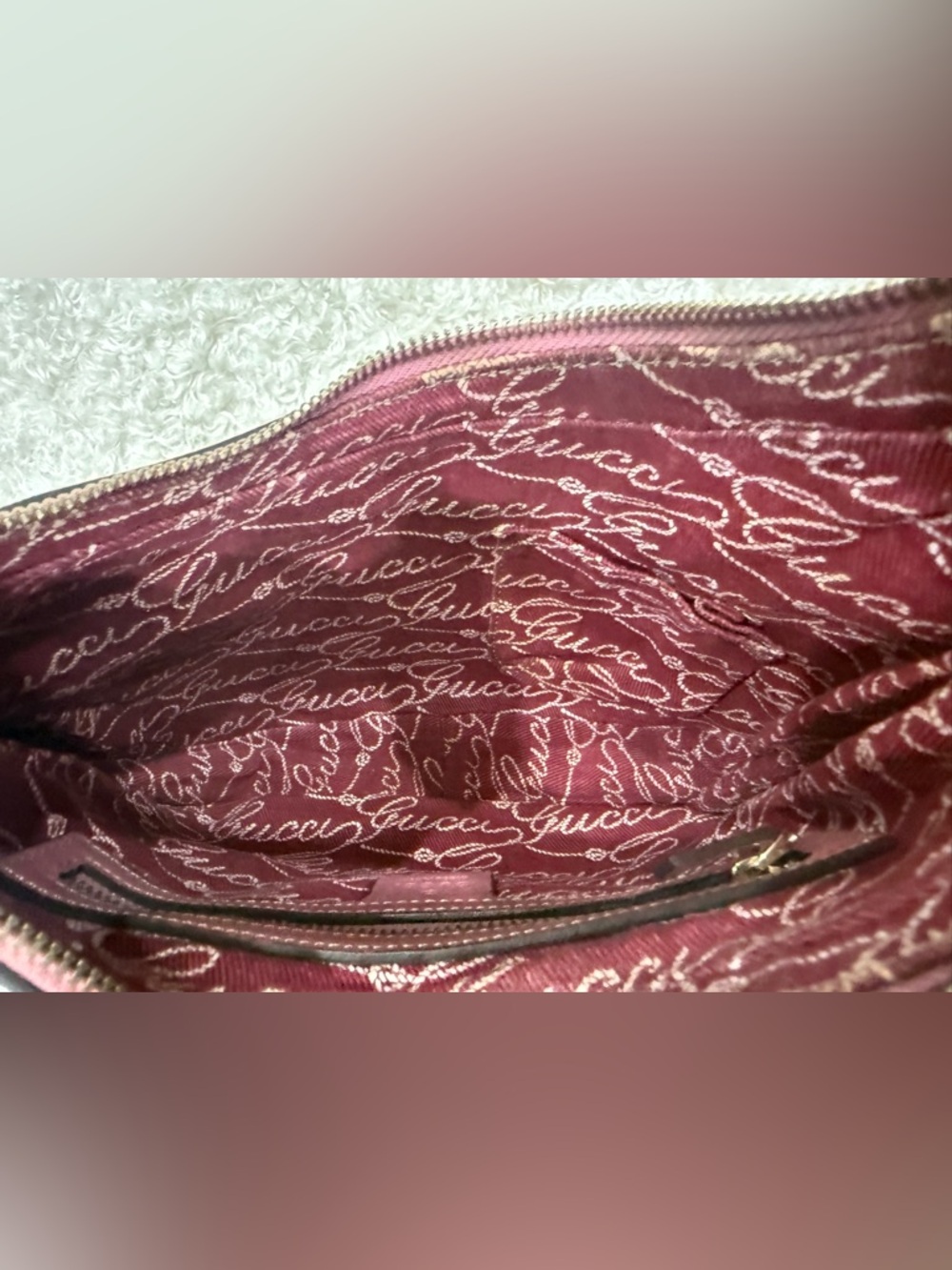Gucci Beige/Pink GG Canvas and Leather Hobo - Picture 12 of 16